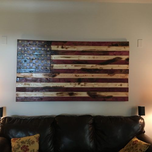 Rustic American Flag Wall Art (Photo 1 of 20)