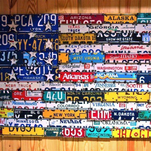 License Plate Map Wall Art (Photo 14 of 20)