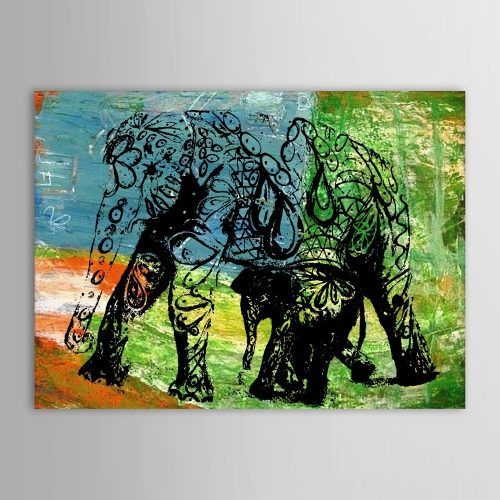 Abstract Elephant Wall Art (Photo 8 of 20)