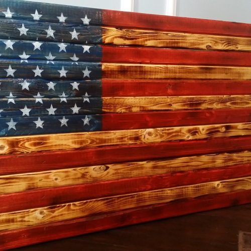 Rustic American Flag Wall Art (Photo 3 of 20)