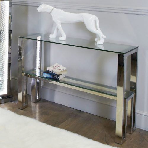 Polished Chrome Round Console Tables (Photo 18 of 20)