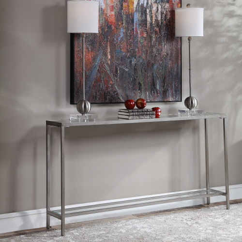 Silver Mirror And Chrome Console Tables (Photo 18 of 20)