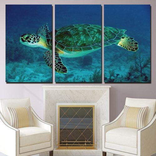 Sea Turtle Canvas Wall Art (Photo 4 of 20)