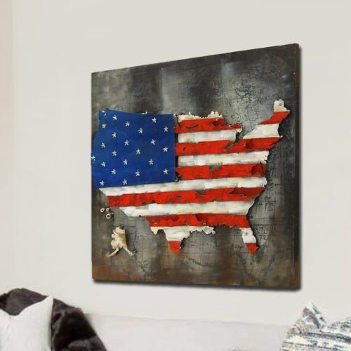 American Flag Wall Art (Photo 13 of 15)