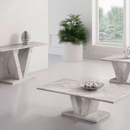 Marble And White Console Tables (Photo 13 of 20)