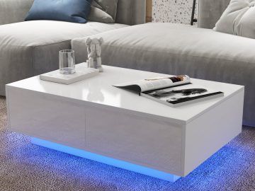 Led Coffee Tables with 4 Drawers
