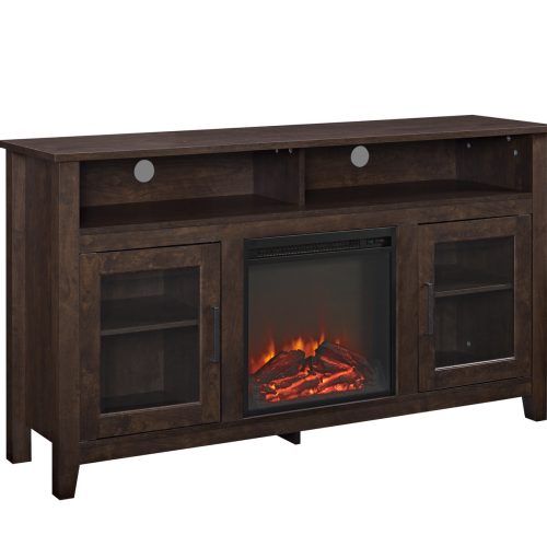 Wood Highboy Fireplace Tv Stands (Photo 17 of 20)