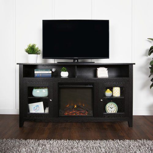Wood Highboy Fireplace Tv Stands (Photo 13 of 20)