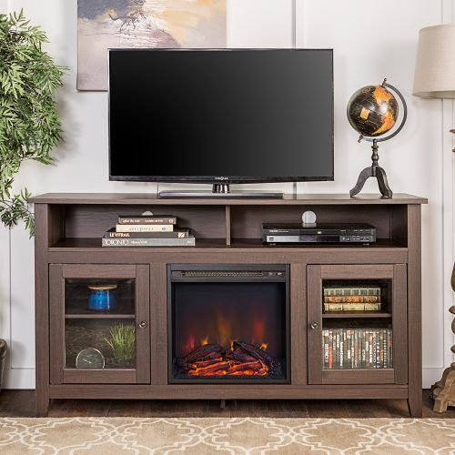Wood Highboy Fireplace Tv Stands (Photo 4 of 20)