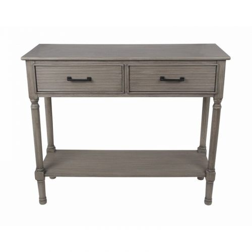 Gray Driftwood Storage Console Tables (Photo 6 of 20)