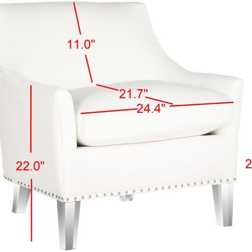 White And Clear Acrylic Tufted Vanity Stools (Photo 10 of 20)