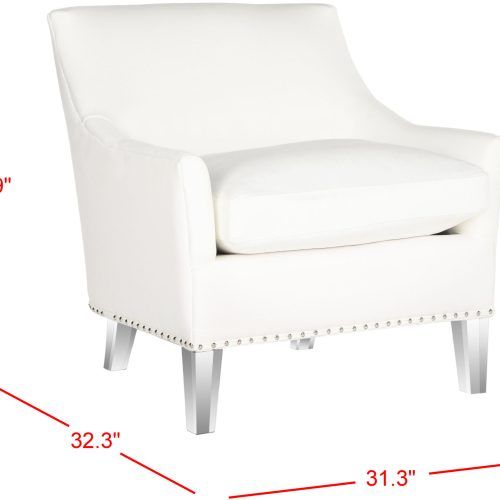 White And Clear Acrylic Tufted Vanity Stools (Photo 5 of 20)