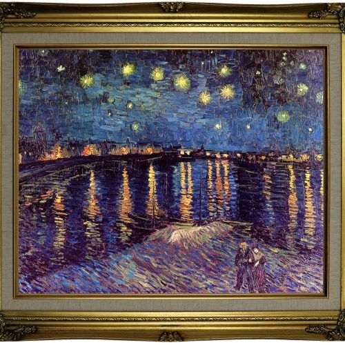 Blended Fabric Van Gogh Starry Night Over The Rhone Wall Hangings (Photo 8 of 20)