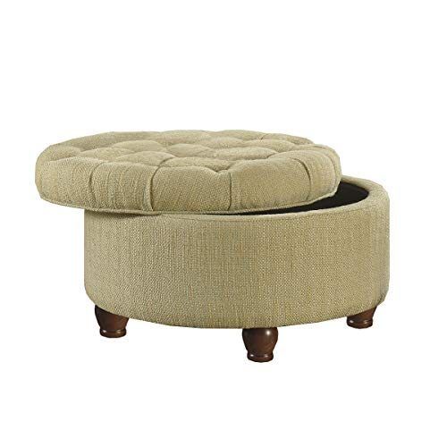 Beige And White Tall Cylinder Pouf Ottomans (Photo 1 of 20)