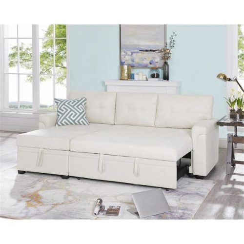 U-Shaped Sectional Sofa With Pull-Out Bed (Photo 13 of 20)