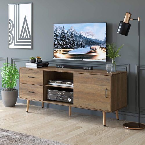 110" Tvs Wood Tv Cabinet With Drawers (Photo 5 of 20)