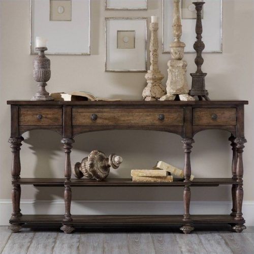 Rustic Barnside Console Tables (Photo 16 of 20)