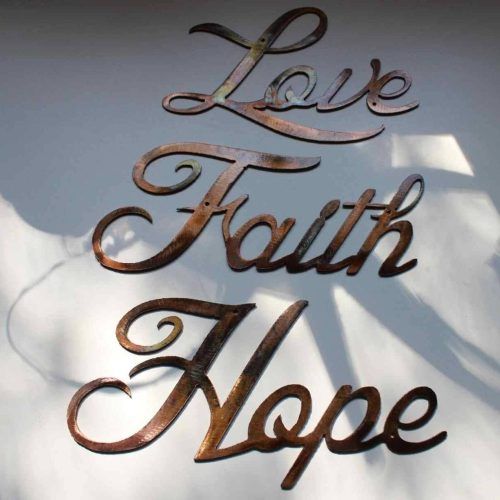 Faith Hope Love Metal Wall Art (Photo 4 of 20)