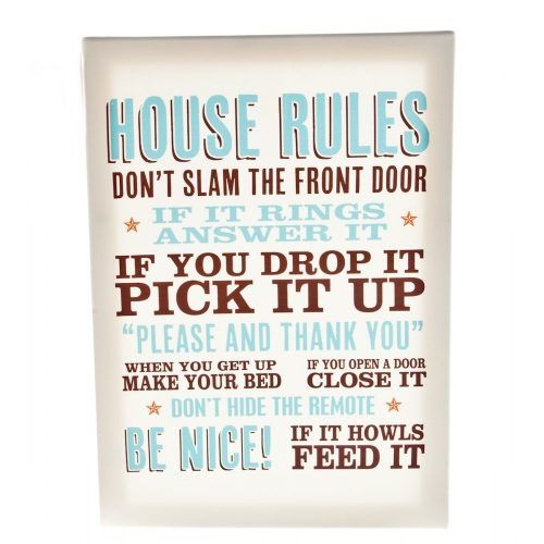 Canvas Wall Art Family Rules (Photo 7 of 15)