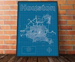 20 Best Ideas Houston Map Wall Art