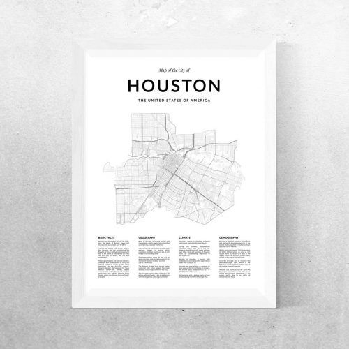 Houston Map Wall Art (Photo 5 of 20)