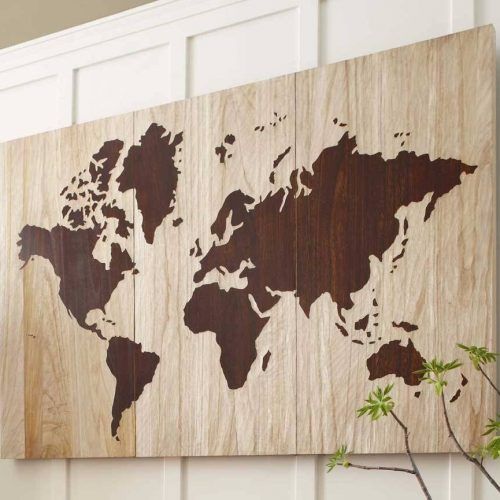 Wooden World Map Wall Art (Photo 12 of 20)