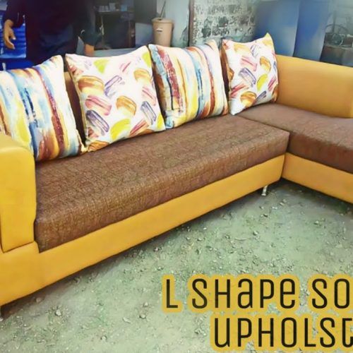 Modern L-Shaped Fabric Upholstered Couches (Photo 11 of 20)