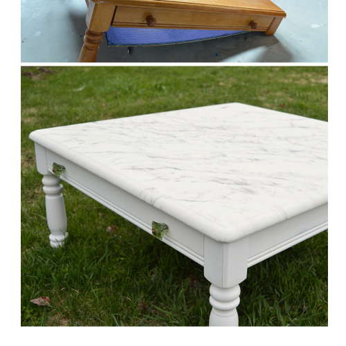 Faux-Marble Top Coffee Tables (Photo 18 of 20)
