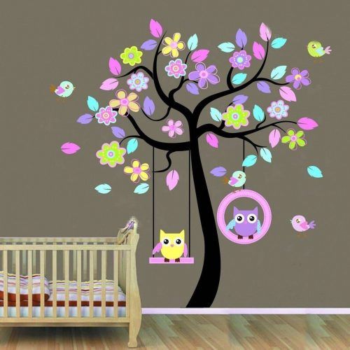 Owl Wall Art Stickers (Photo 7 of 15)