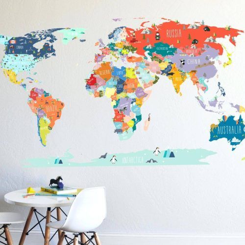 World Map Wall Art For Kids (Photo 18 of 20)