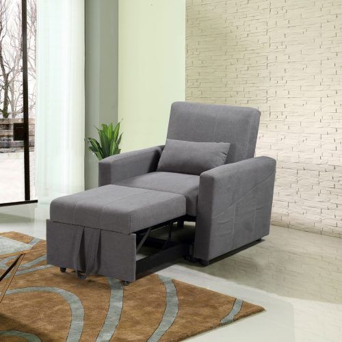 Convertible Light Gray Chair Beds (Photo 7 of 20)
