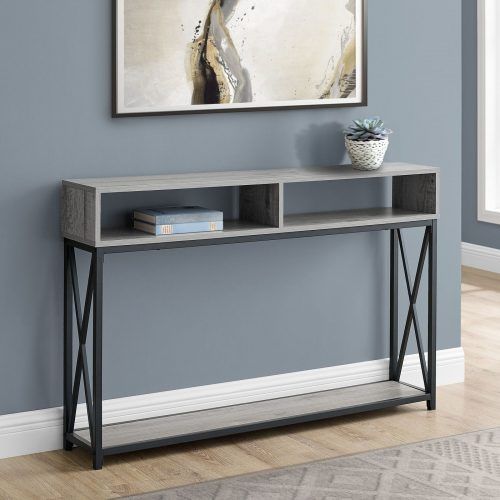 Gray Driftwood And Metal Console Tables (Photo 11 of 20)