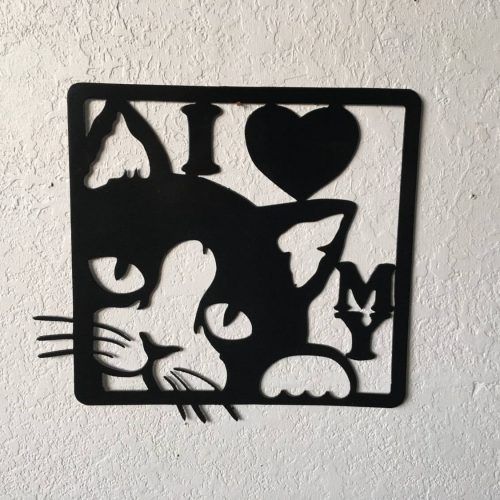 Cat Metal Wall Art (Photo 4 of 20)