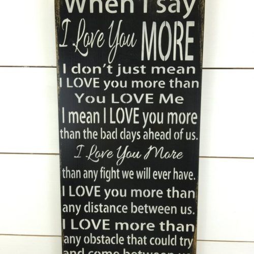 'Love You More' Wood Wall Decor (Photo 12 of 20)