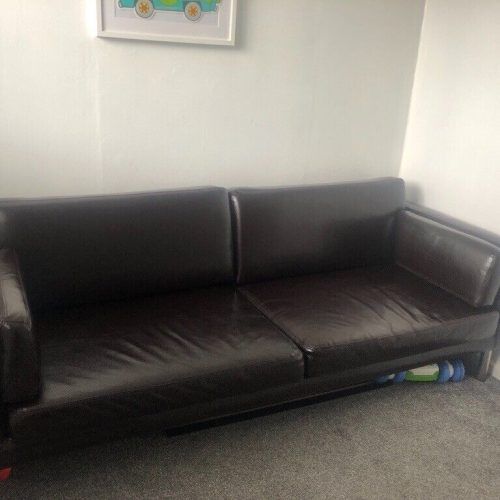 Faux Leather Sofas In Dark Brown (Photo 17 of 20)