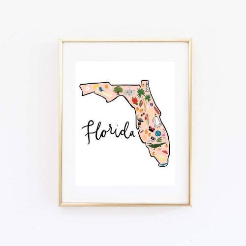 Florida Map Wall Art (Photo 7 of 20)