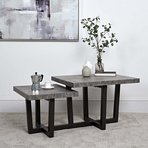 Industrial Faux Wood Coffee Tables (Photo 15 of 20)