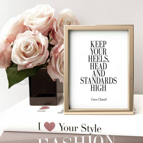 Coco Chanel Quotes Framed Wall Art (Photo 12 of 30)