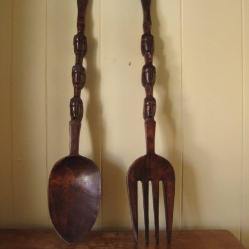 Big Spoon And Fork Wall Decor (Photo 3 of 30)
