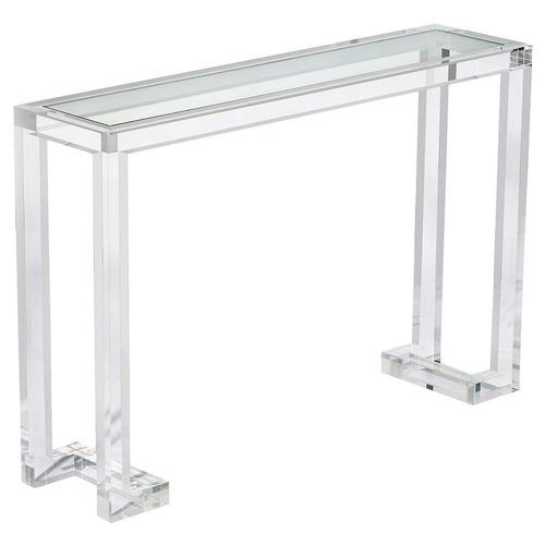 Clear Acrylic Console Tables (Photo 17 of 20)