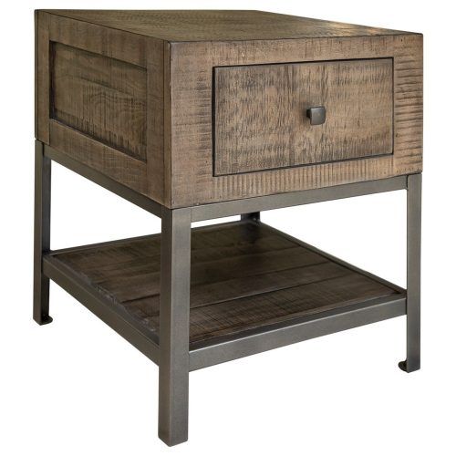Rustic Gray End Tables (Photo 13 of 20)