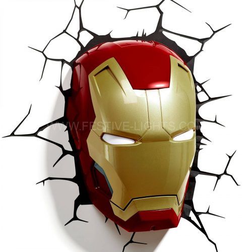 3D Wall Art Iron Man Night Light (Photo 3 of 20)