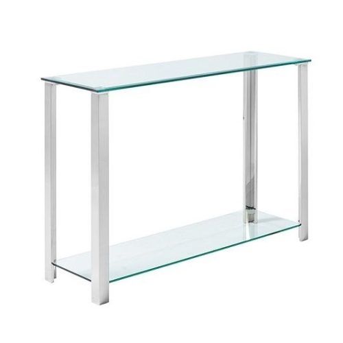 Clear Glass Top Console Tables (Photo 7 of 20)