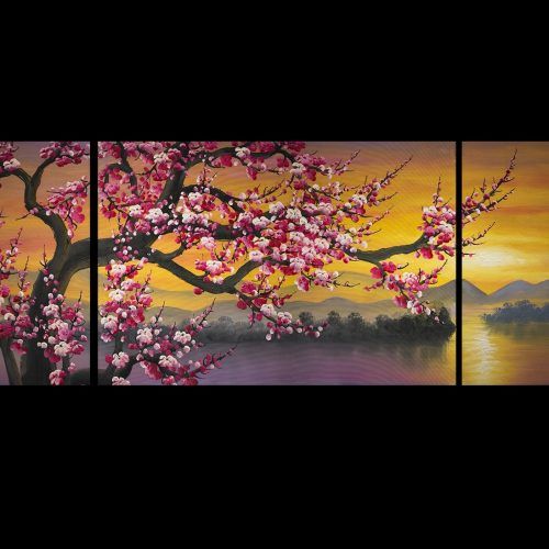 Cherry Blossom Oil Painting Modern Abstract Wall Art (Photo 18 of 20)
