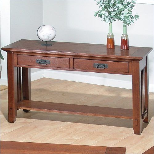 Black And Oak Brown Console Tables (Photo 1 of 20)