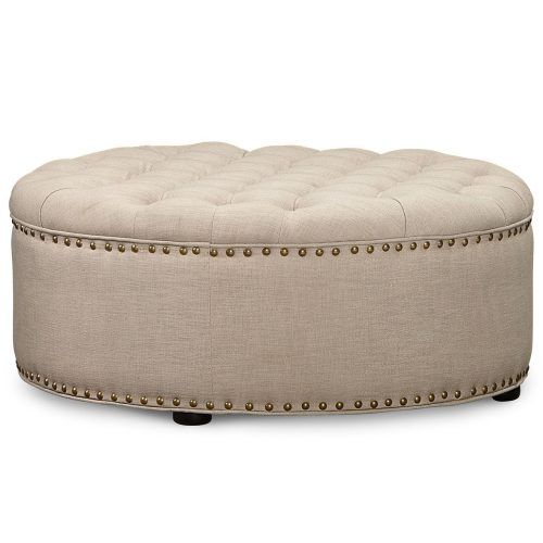 Tufted Fabric Ottomans (Photo 10 of 20)