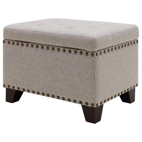 Gray Velvet Ottomans With Ample Storage (Photo 14 of 20)