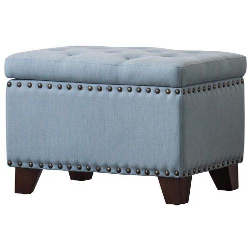 Charcoal Fabric Tufted Storage Ottomans (Photo 13 of 20)