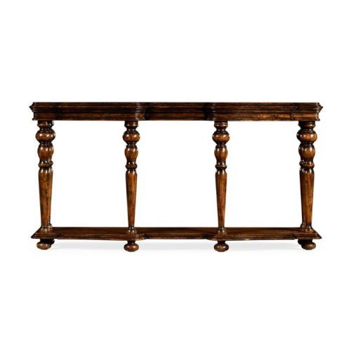 Walnut And Gold Rectangular Console Tables (Photo 13 of 20)