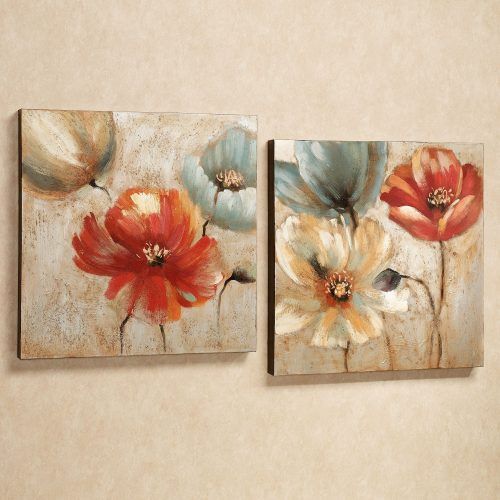 Canvas Wall Art Of Flowers (Photo 3 of 15)